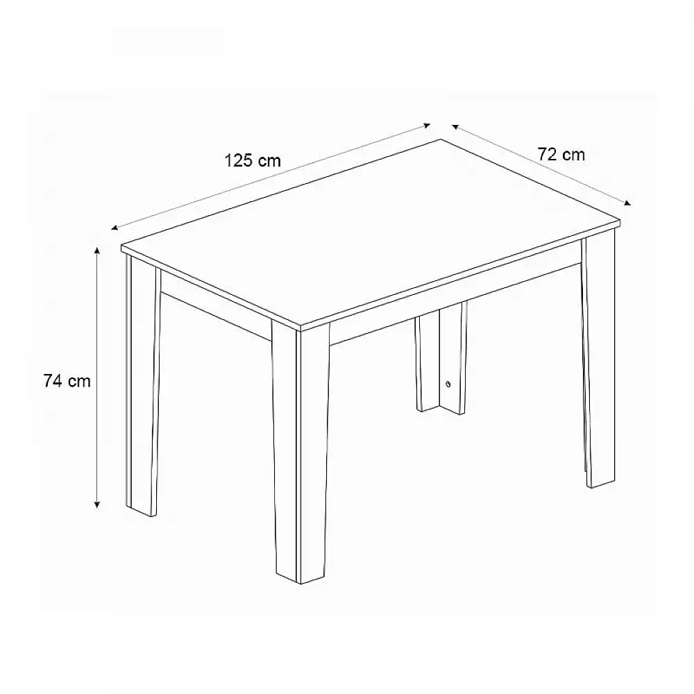 Σετ τραπεζαρία 5τμχ Darlen - Chiara Megapap χρώμα sapphire oak - πράσινο 125x72x74εκ. | GP100-0214,3