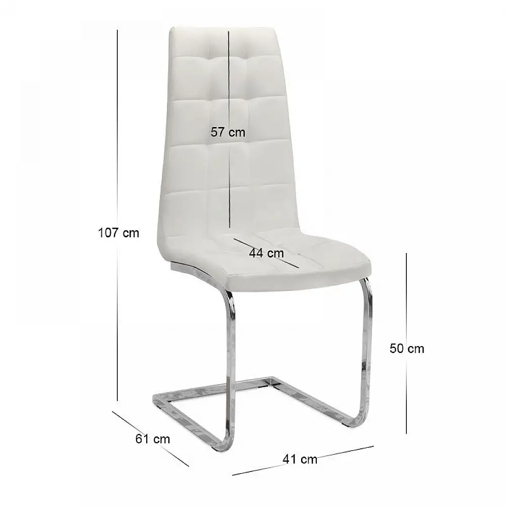 Σετ τραπεζαρία 5τμχ Darlen - Vela Megapap χρώμα λευκό 125x72x74εκ. | GP100-0223,2