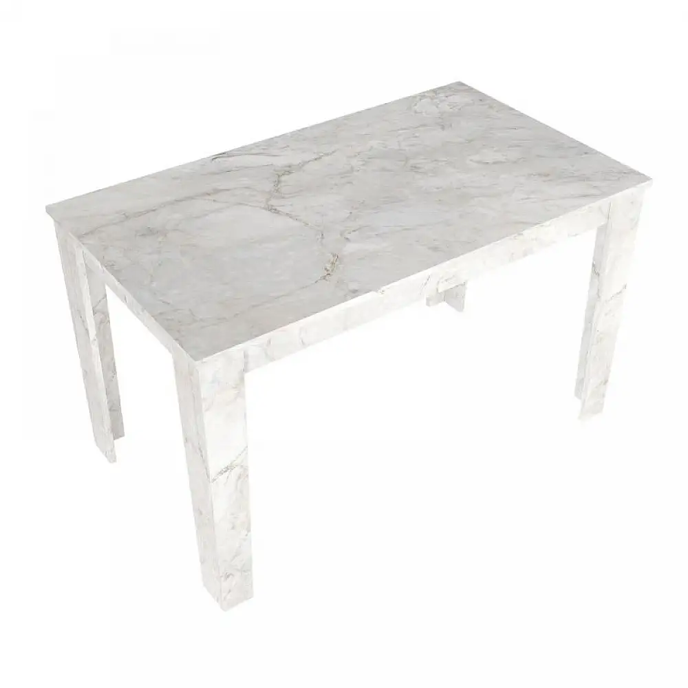 Σετ τραπεζαρία 5τμχ Darlen - Fina Megapap χρώμα λευκό εφέ μαρμάρου - ανθρακί 125x72x74εκ. | GP100-0272,1