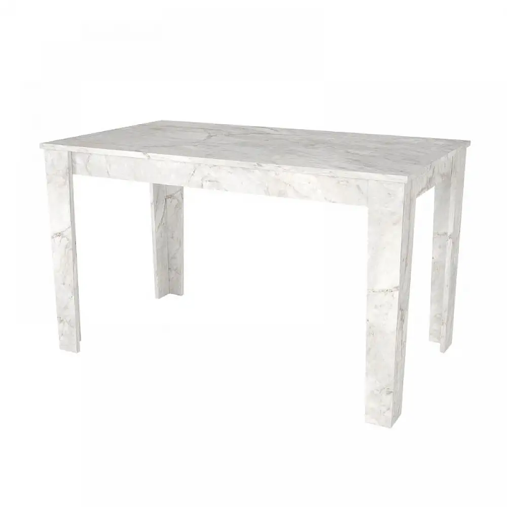 Σετ τραπεζαρία 5τμχ Darlen - Kevin Megapap χρώμα λευκό εφέ μαρμάρου - λαδί 125x72x74εκ. | GP100-0275,2