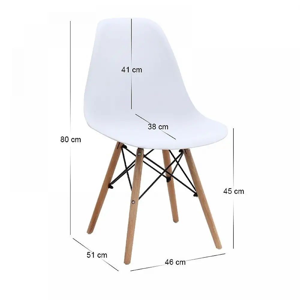 Σετ τραπεζαρία 5τμχ Xana - Nova Megapap χρώμα sepet oak - λευκό Ø90x77,7εκ. | GP100-0300,2