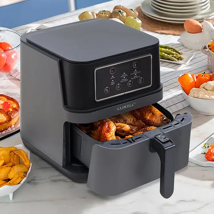 Φριτέζα αέρος - AirFryer LUXELL με αποσπώμενο κάδο 7,5lt χρώμα μαύρο 1550-1850W | LXAF01