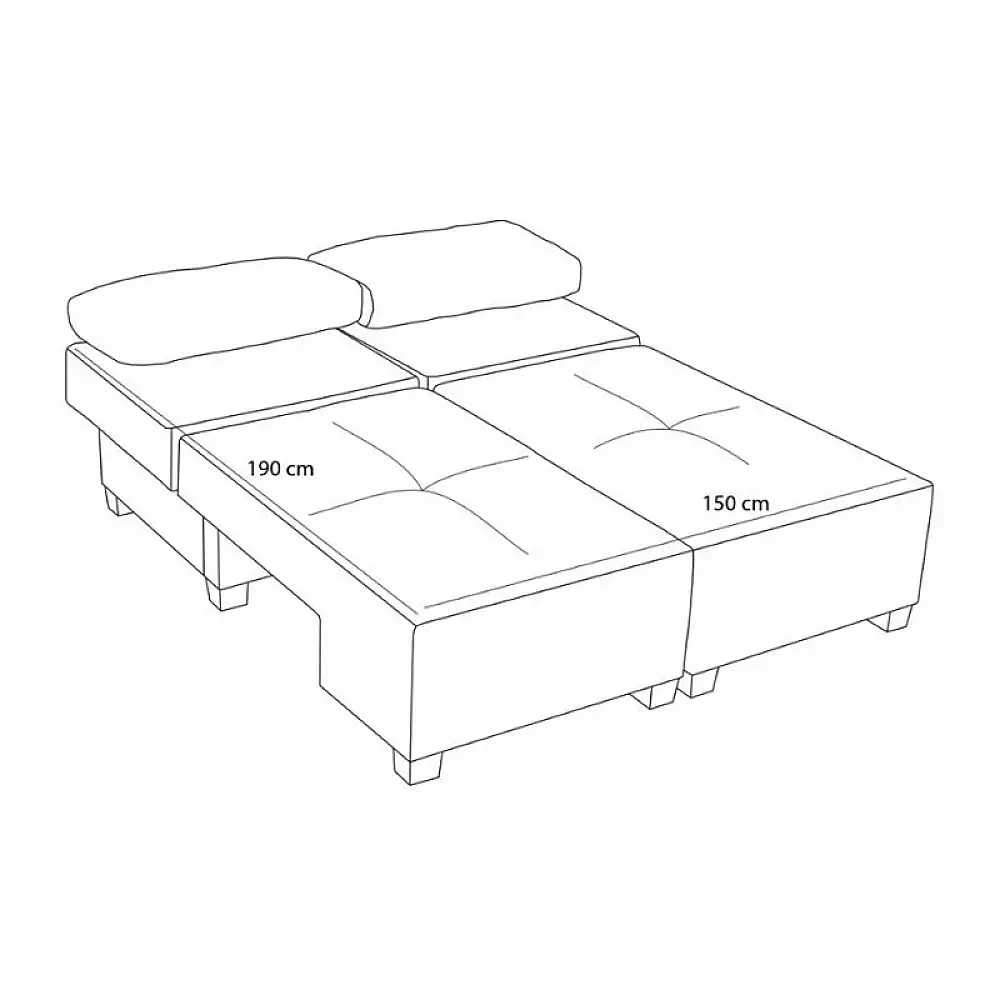 Καναπές - κρεβάτι πολυμορφικός Perenna Megapap τριθέσιος υφασμάτινος χρώμα καφέ 233x93x83εκ. | PRGP043-0083,5
