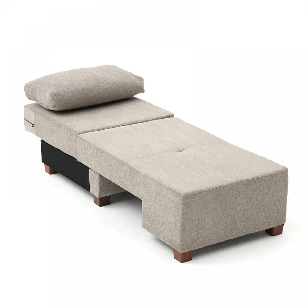 Πολυθρόνα - κρεβάτι Perenna Megapap υφασμάτινη χρώμα γκρι 116x93x83εκ. | PRGP043-0084,3