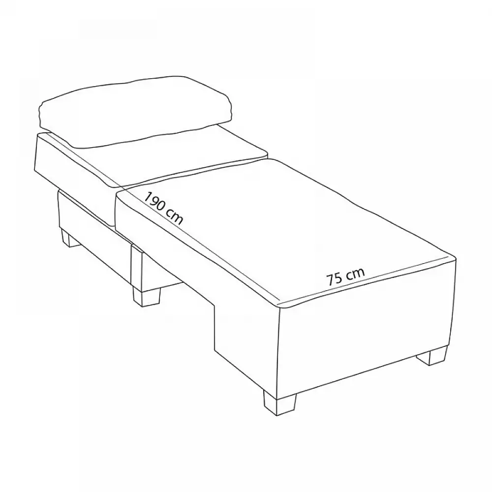 Πολυθρόνα - κρεβάτι Perenna Megapap υφασμάτινη χρώμα γκρι 116x93x83εκ. | PRGP043-0084,3