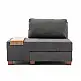 Πολυθρόνα - κρεβάτι Perenna Megapap υφασμάτινη χρώμα ανθρακί 116x93x83εκ. | PRGP043-0084,4