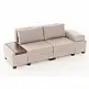 Καναπές - κρεβάτι πολυμορφικός Perenna Megapap τριθέσιος υφασμάτινος χρώμα κρεμ 233x93x83εκ. | PRGP043-0086,1