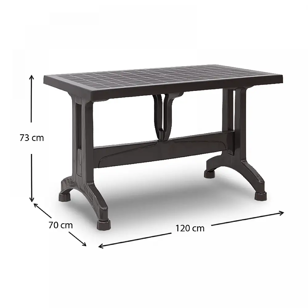 Σετ τραπεζαρία κήπου Callan Megapap 5τμχ πολυπροπυλενίου τραπέζι 120x70 - πολυθρόνα recycled χρώμα καφέ S_GP046-0002,1+GP046-0001,2x4 | S_GP046-0002,1+GP046-0001,2X4