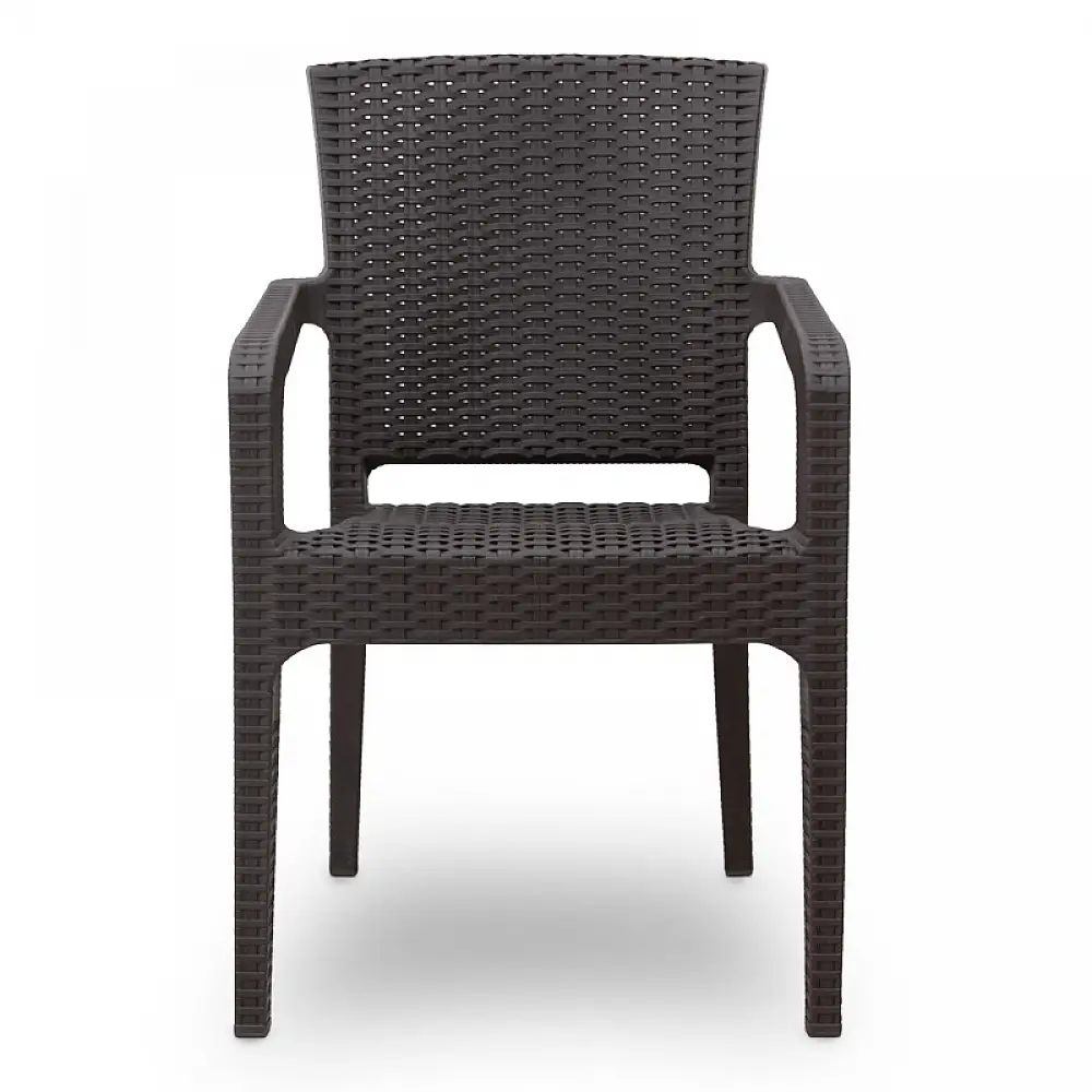 Σετ τραπεζαρία κήπου Callan Megapap 5τμχ πολυπροπυλενίου τραπέζι 120x70 - πολυθρόνα recycled χρώμα καφέ S_GP046-0002,1+GP046-0001,2x4 | S_GP046-0002,1+GP046-0001,2X4