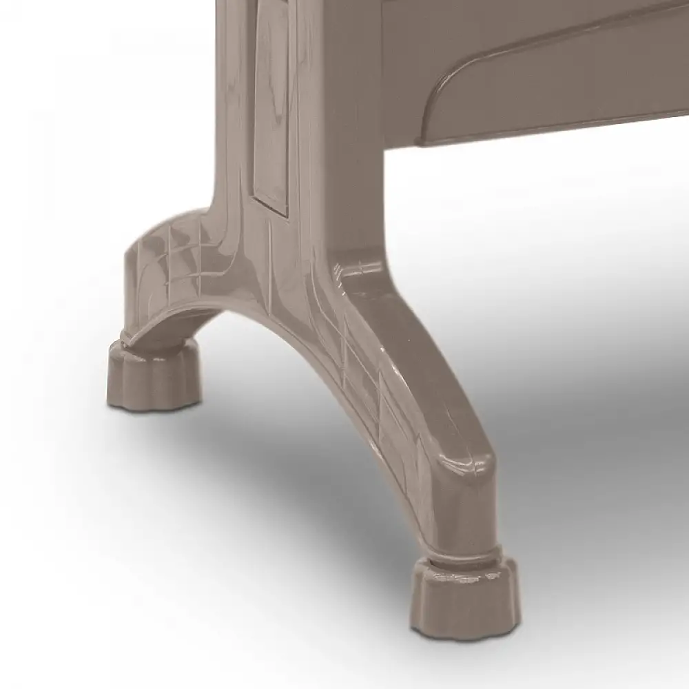 Σετ τραπεζαρία κήπου Callan Megapap 5τμχ πολυπροπυλενίου τραπέζι 120x70 - πολυθρόνα recycled χρώμα cappuccino S_GP046-0002,2+GP046-0001,3x4 | S_GP046-0002,2+GP046-0001,3X4