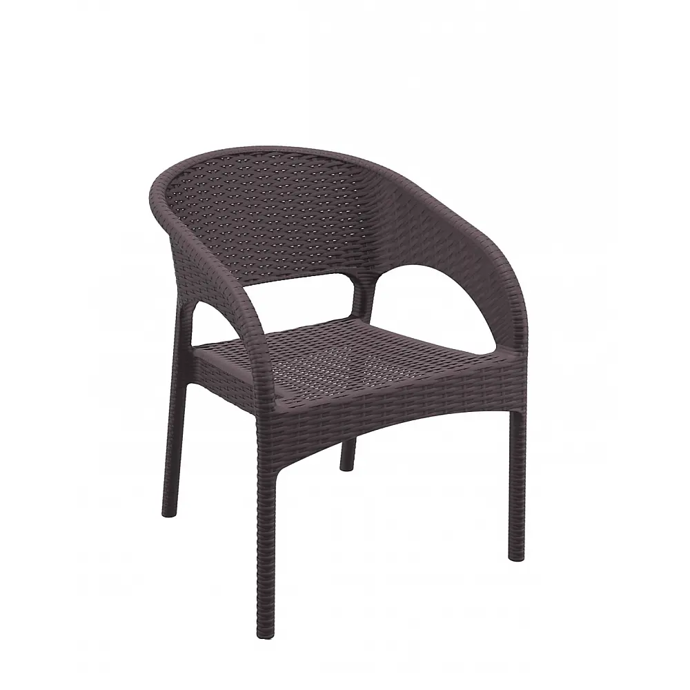 Panama/ST Brown Armchair - Πολυπροπυλένιο - 64x58x80 cm