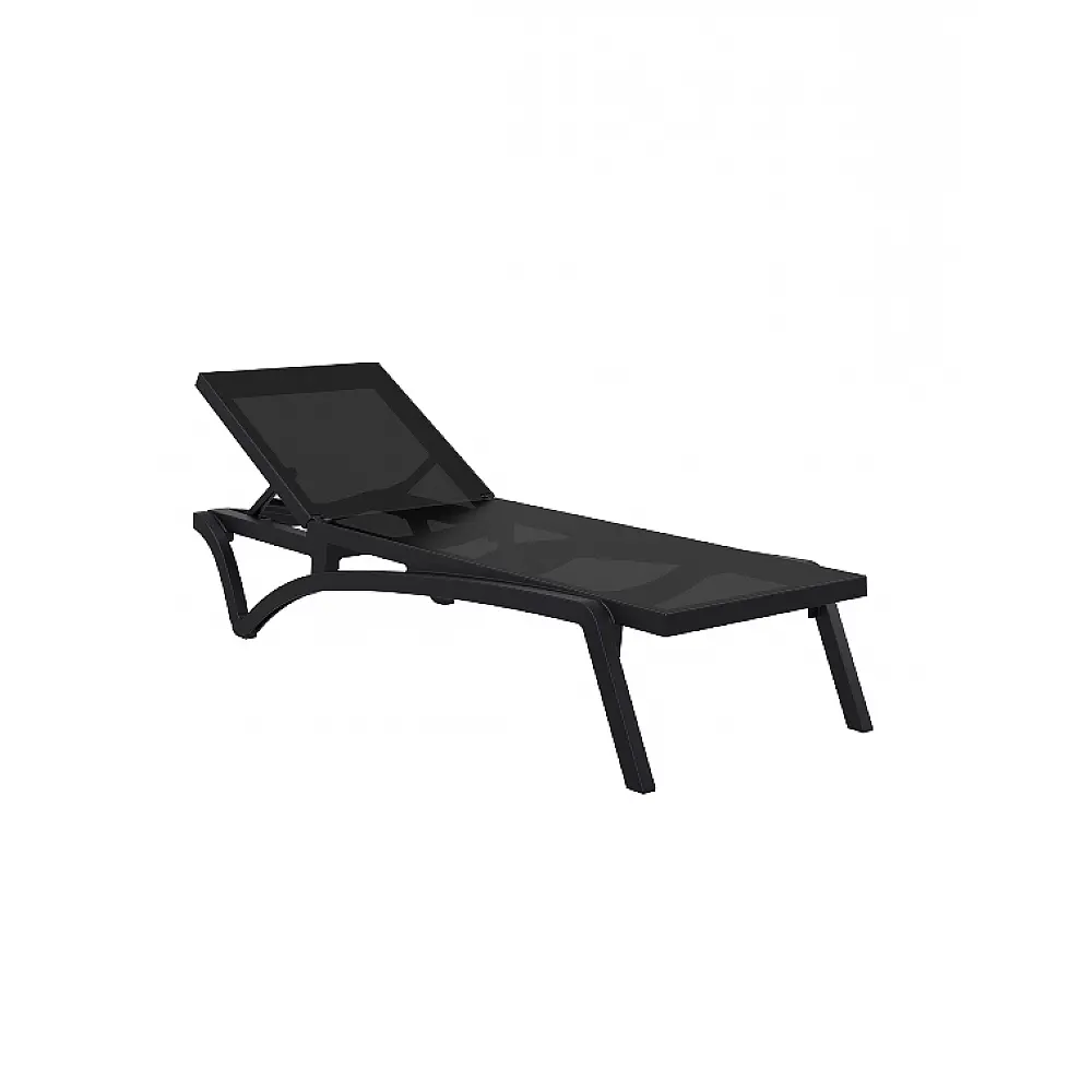 Pacific/S Sun-Lounger  Black - Πολυπροπυλένιο - 193x68x35 cm