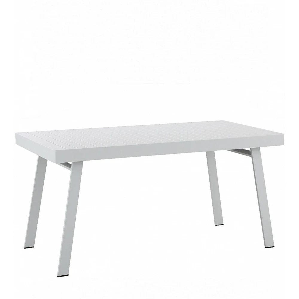 York/T 180x90x76cm White Table - Αλουμίνιο - 180x90x76 cm