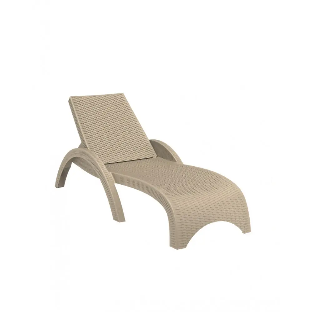 Tropic Sun-Lounger Cappuccino - Πολυπροπυλένιο - 187x73x44 cm