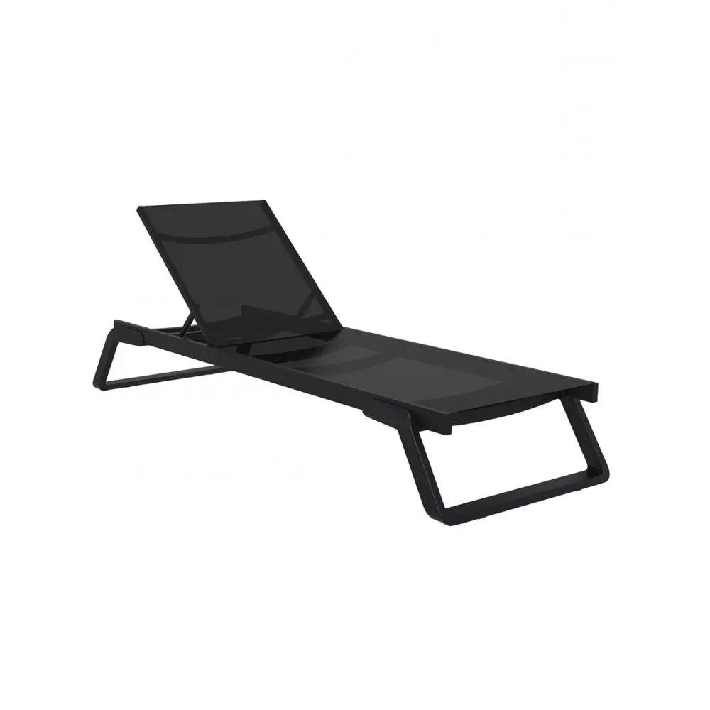 Tropic-2 Sun-Lounger Black - Πολυπροπυλένιο - 210x72x31 cm