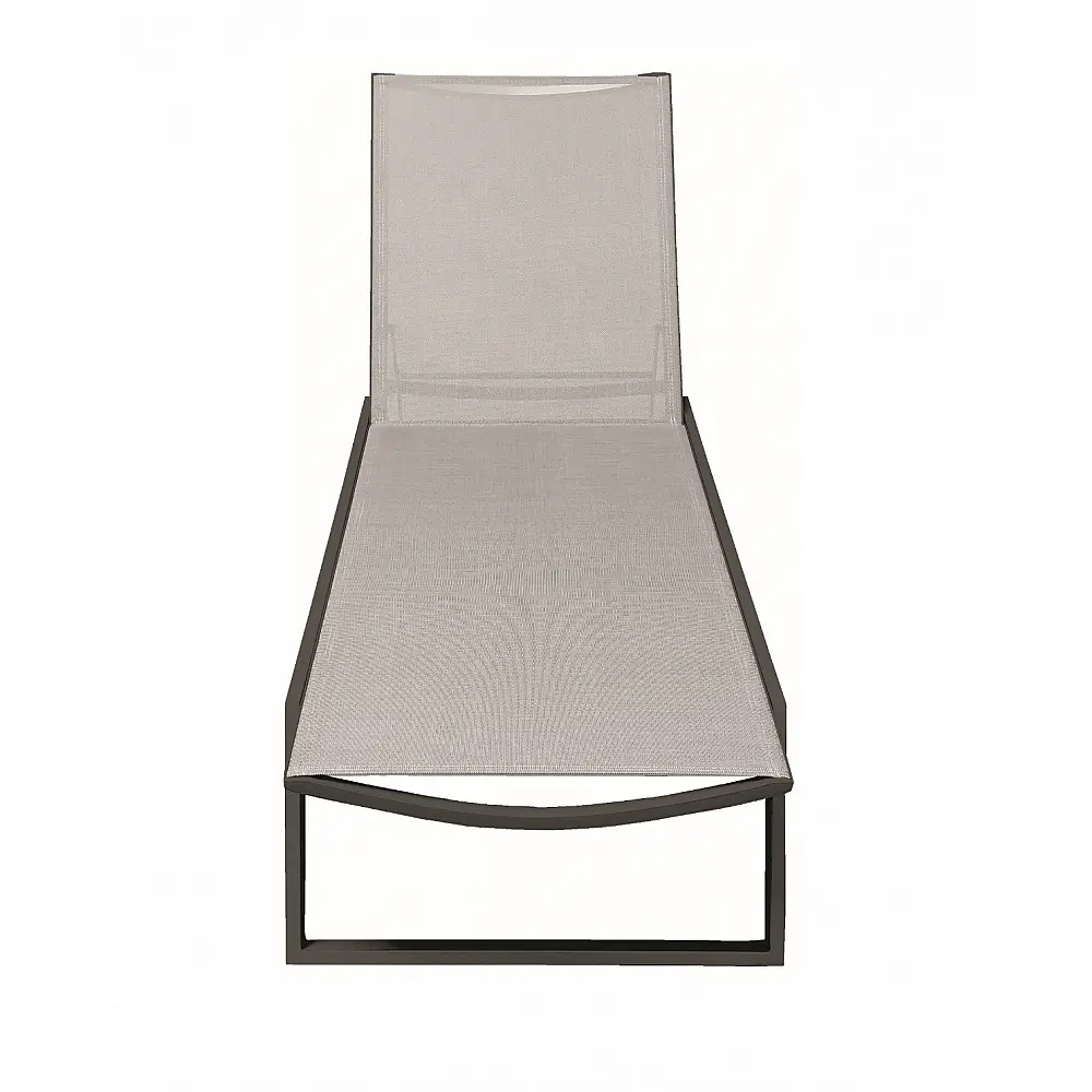 Tulip Sun-Lounger Taupe - Αλουμίνιο - 200x65x33 cm