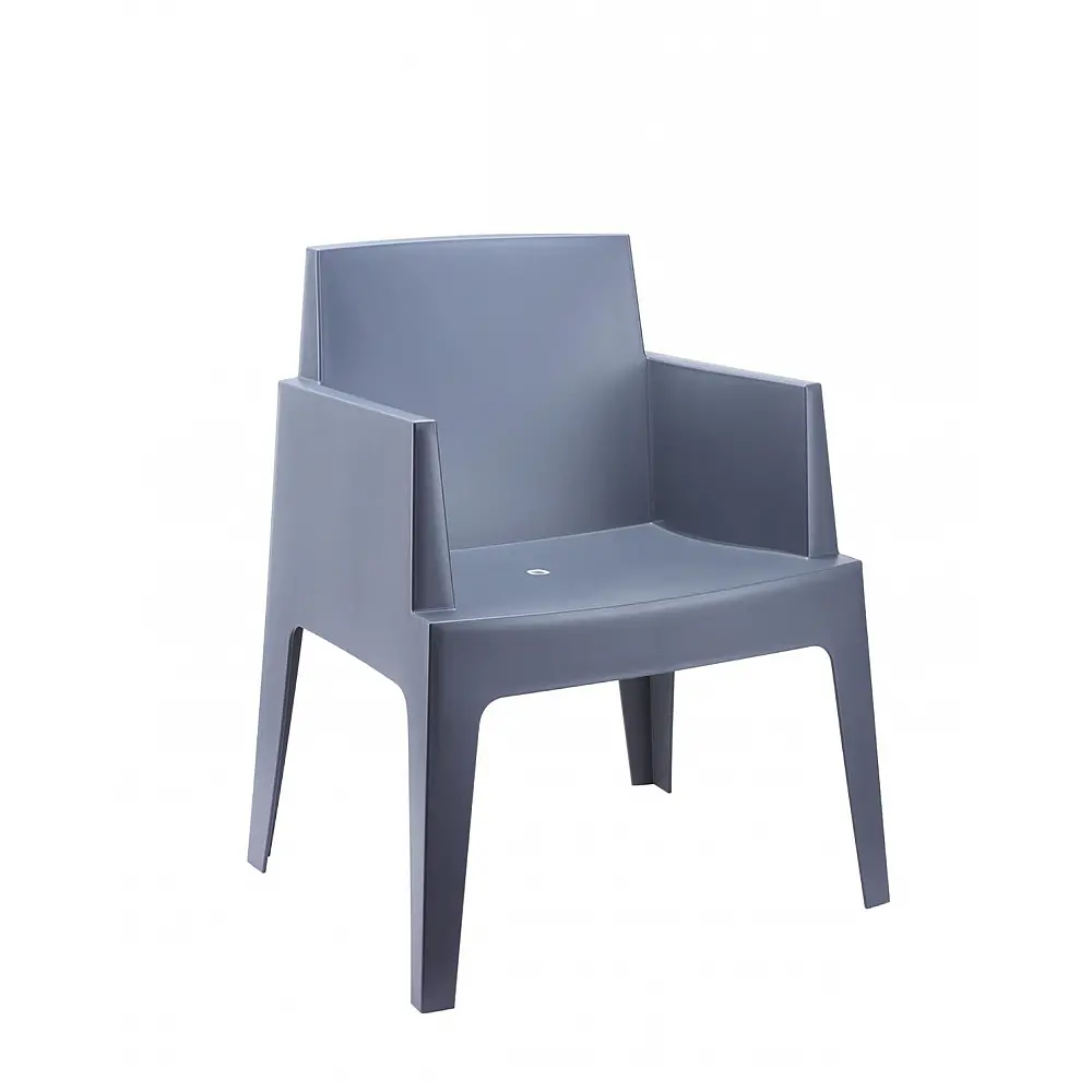 Box/P Armchair Dark Grey - Πολυπροπυλένιο - 58x65x80 cm