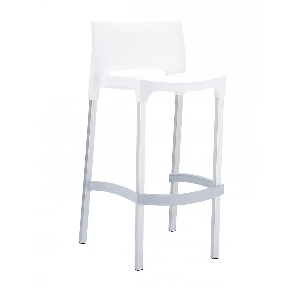 Gio Barstool White 75c Alu PL - Αλουμίνιο - 45x39x96 cm