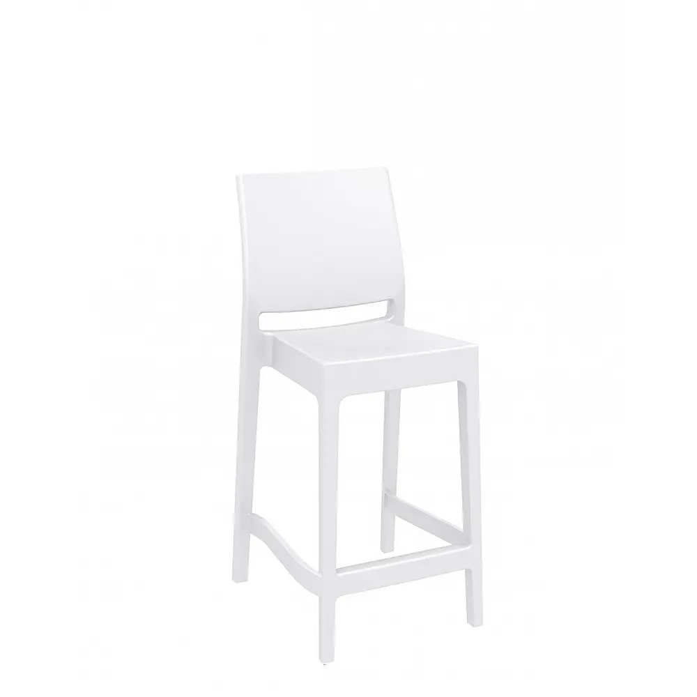 Maya/S-65cm Barstool White PL - 50x44x98 cm