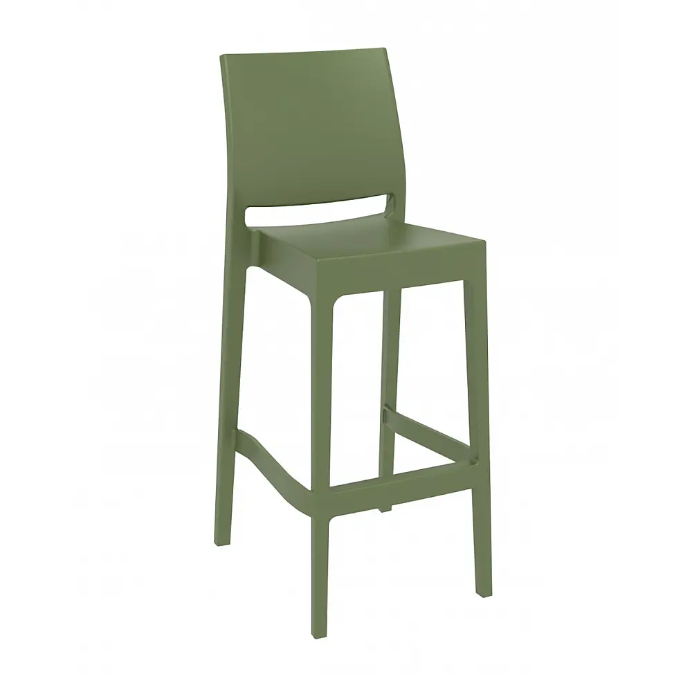 Maya/S-75cm Barstool Olive Green PL - 51x45x98 cm