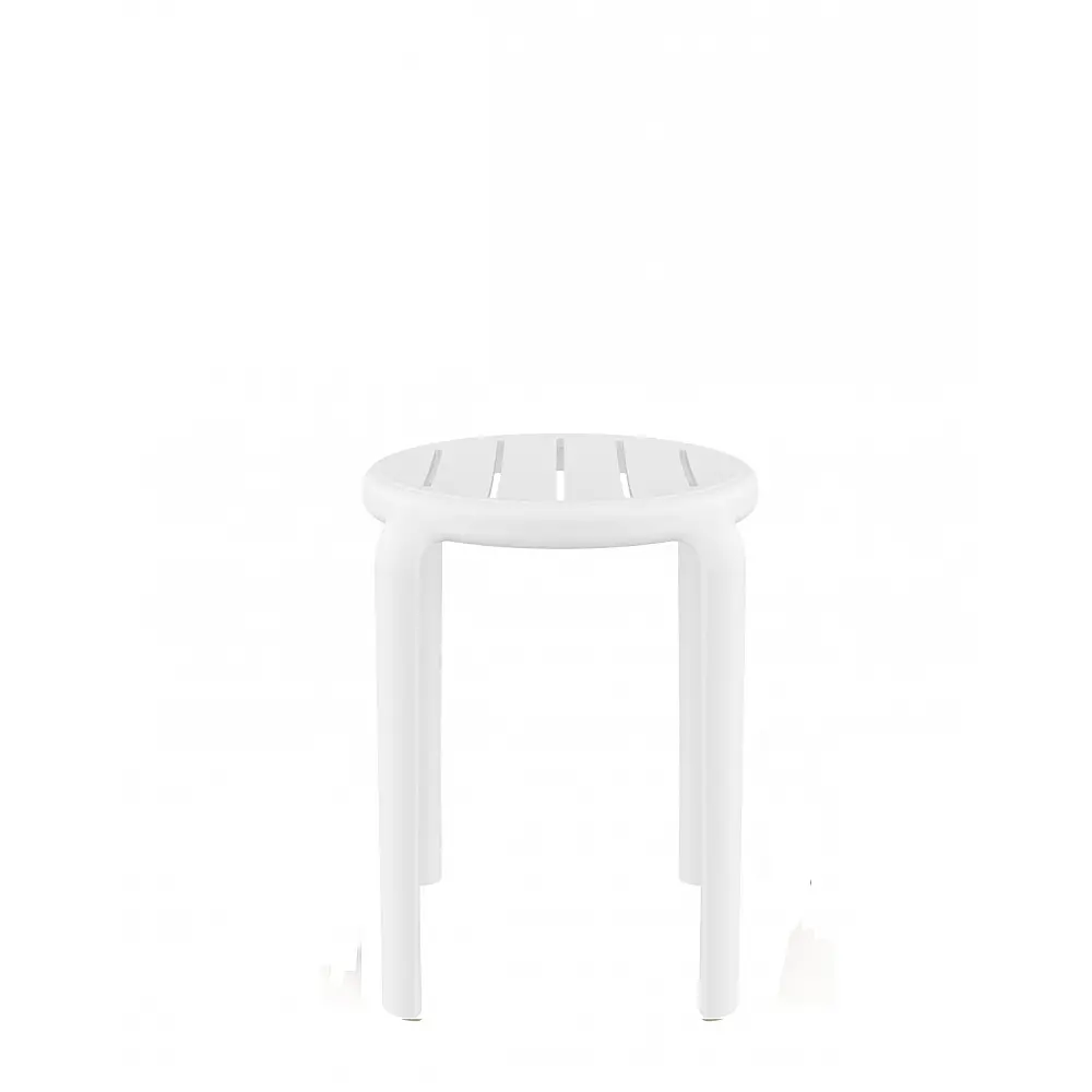 Tom/S-45cm Stool White PL - Πολυπροπυλένιο - 34x34x45 cm