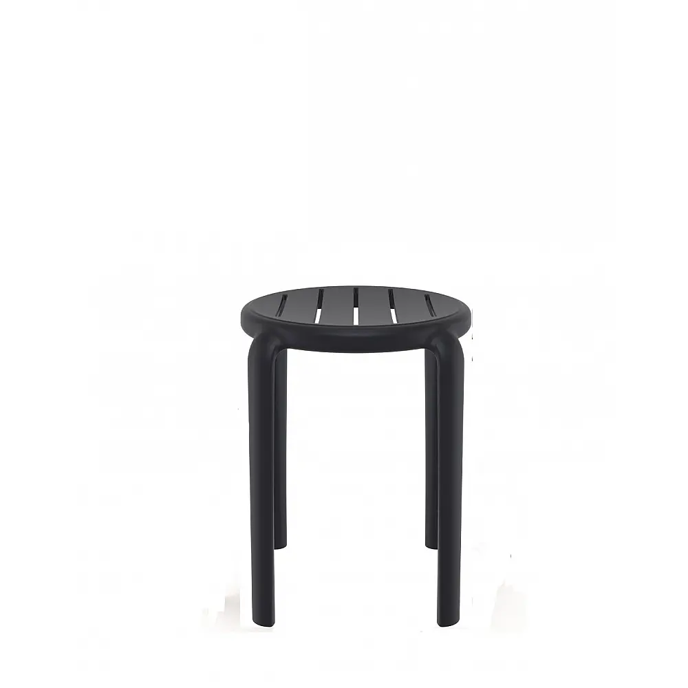 Tom/S-45cm Stool Black PL - Πολυπροπυλένιο - 34x34x45 cm