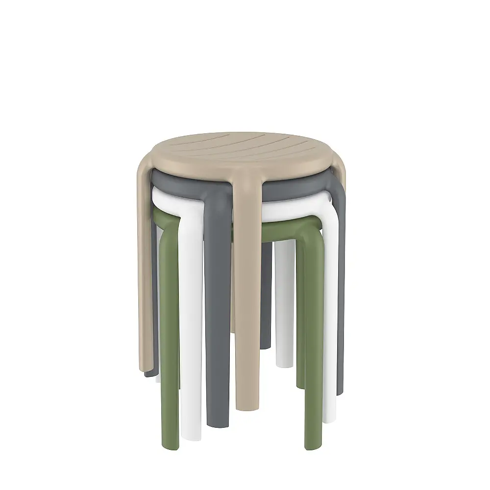 Tom/S-45cm , Stool Dark Grey PL - Πολυπροπυλένιο - 34x34x45 cm
