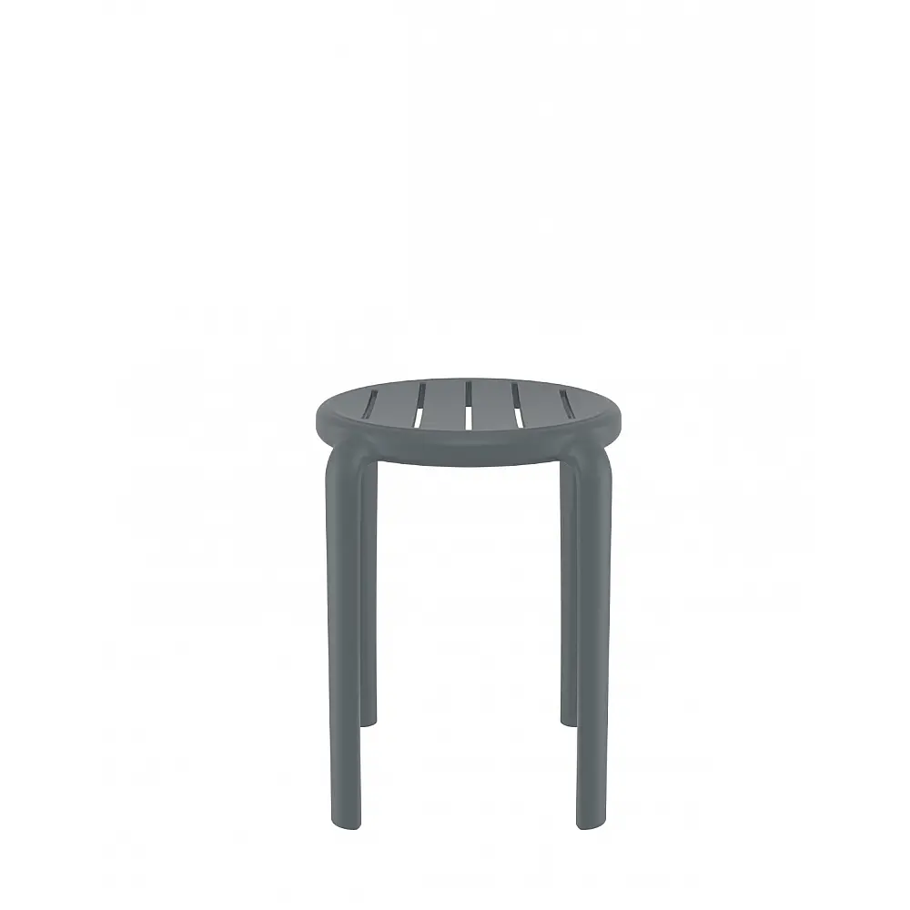 Tom/S-45cm , Stool Dark Grey PL - Πολυπροπυλένιο - 34x34x45 cm