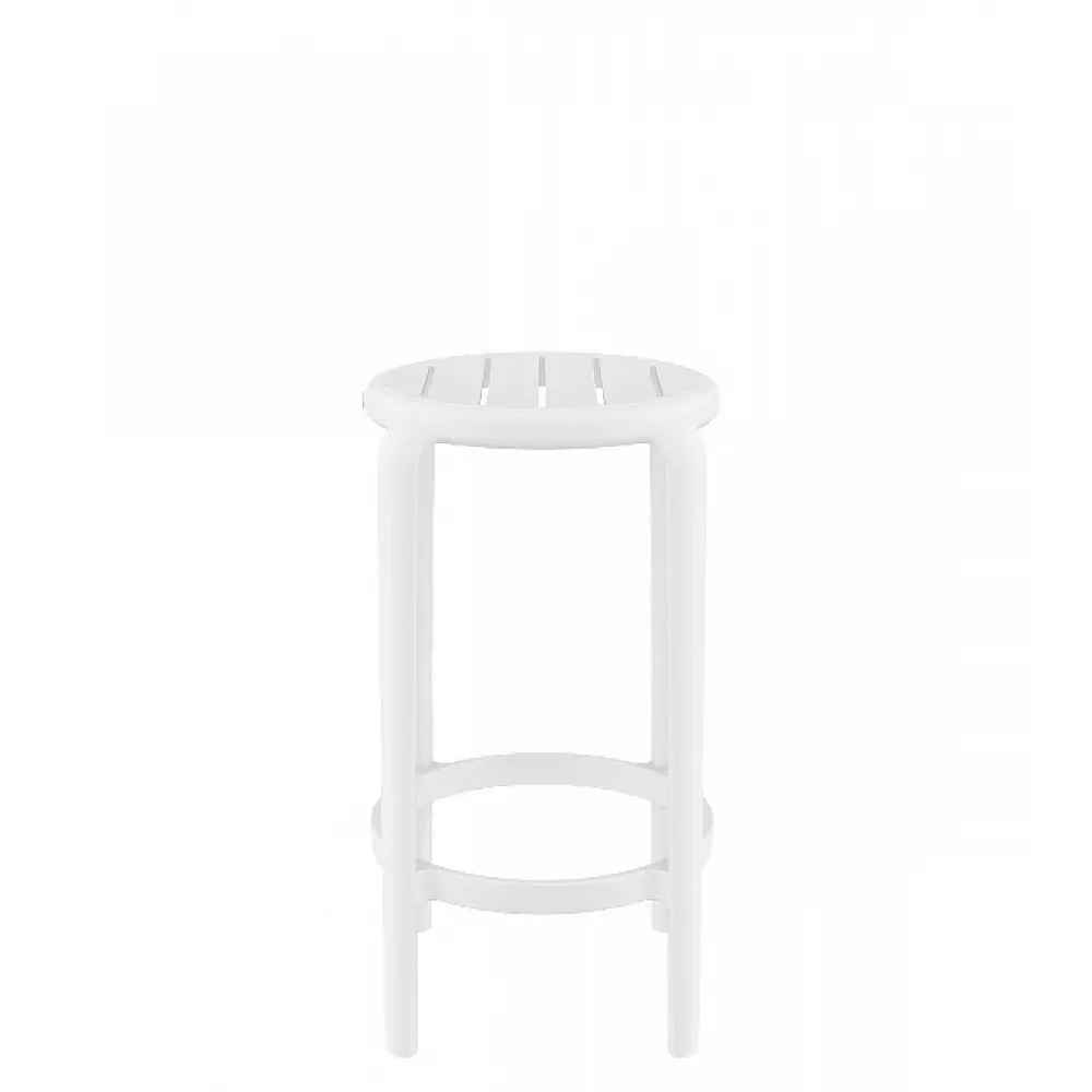 Tom/S-65cm Barstool White PL - Πολυπροπυλένιο - 36x36x65 cm