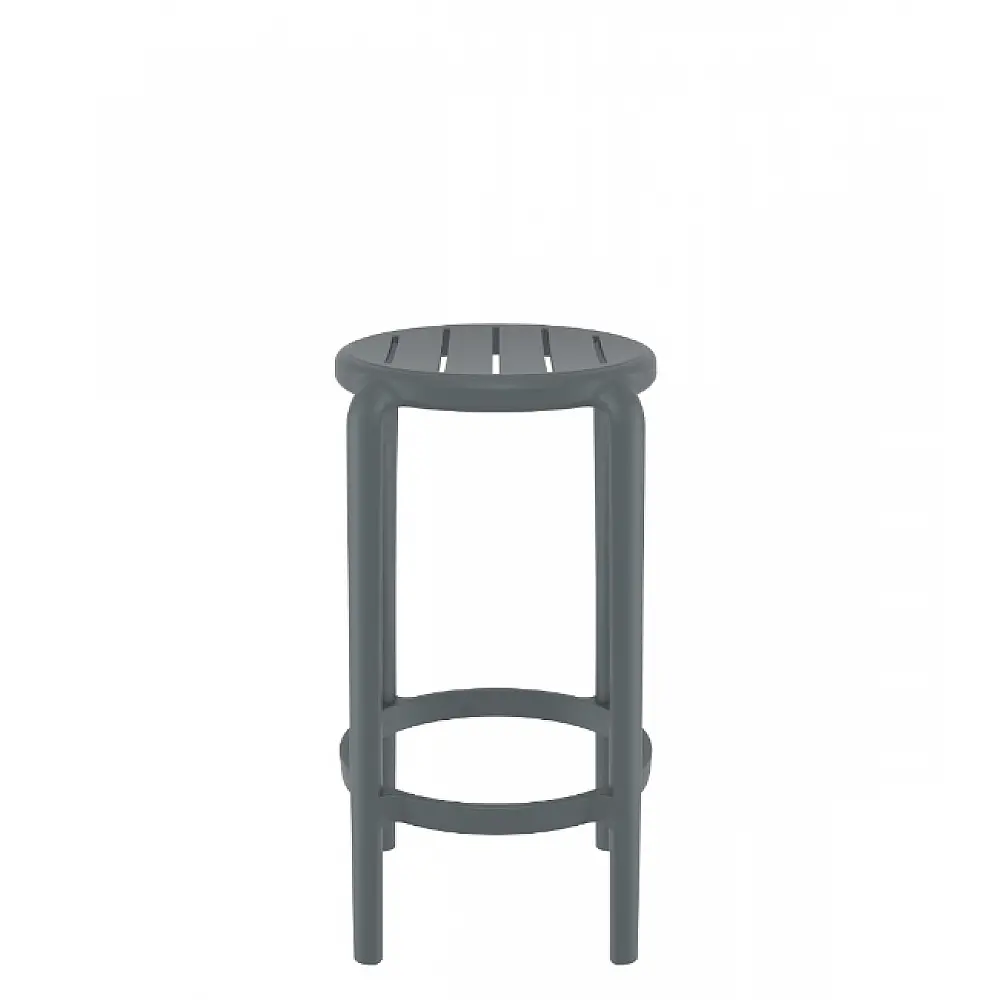 Tom/S-65cm Barstool Dark Grey PL - Πολυπροπυλένιο - 36x36x65 cm
