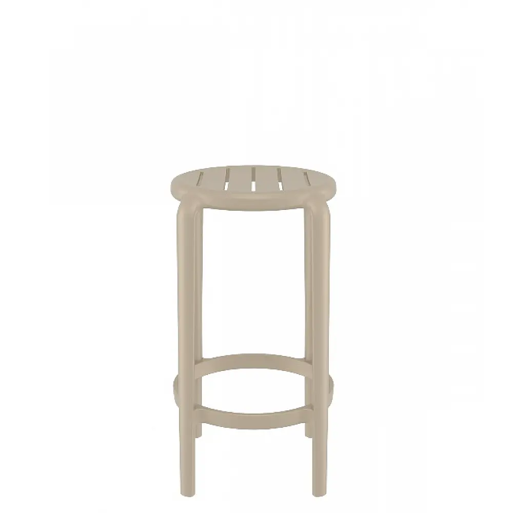 Tom/S-65cm Barstool Taupe PL - Πολυπροπυλένιο - 36x36x65 cm