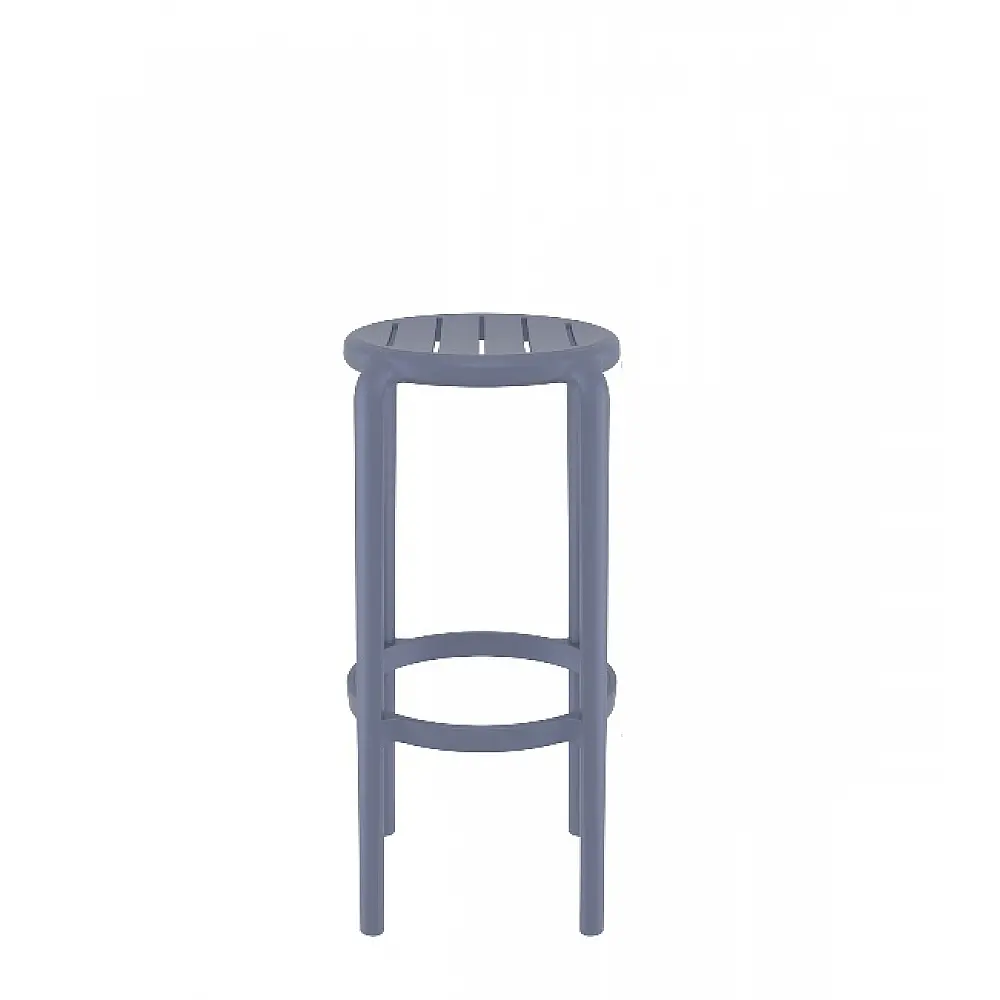 Tom/S-75cm Barstool Dark Grey PL - Πολυπροπυλένιο - 36x36x75 cm