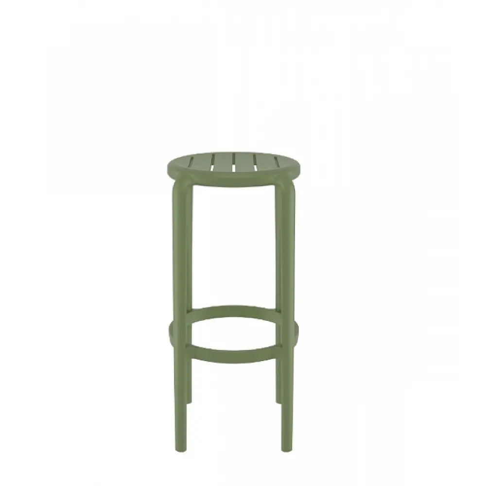 Tom/S-75cm Barstool Olive Green PL - Πολυπροπυλένιο - 36x36x75 cm