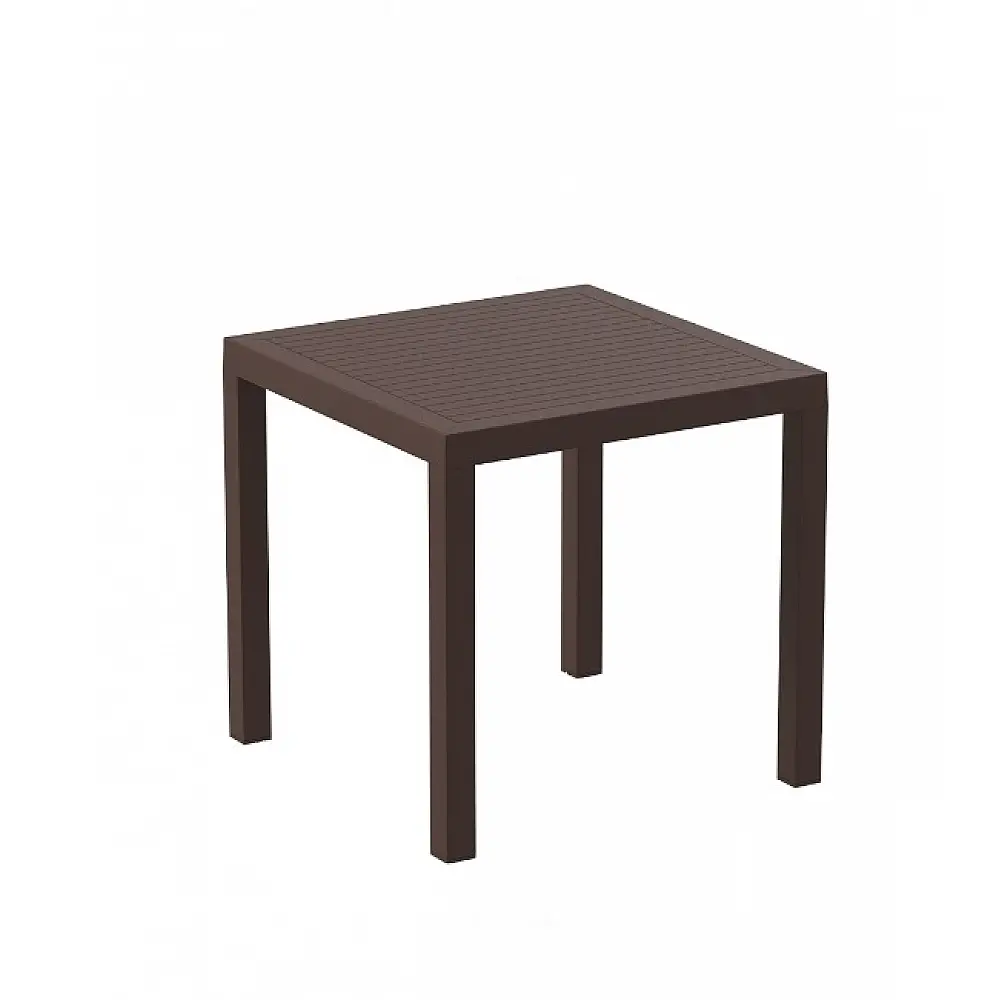 Ares/T80x80cm Table Brown PL - Πολυπροπυλένιο - 80x80x75 cm Ares/T80x80cm Table Brown PL - Πολυπροπυλένιο - 80x80x75 cm