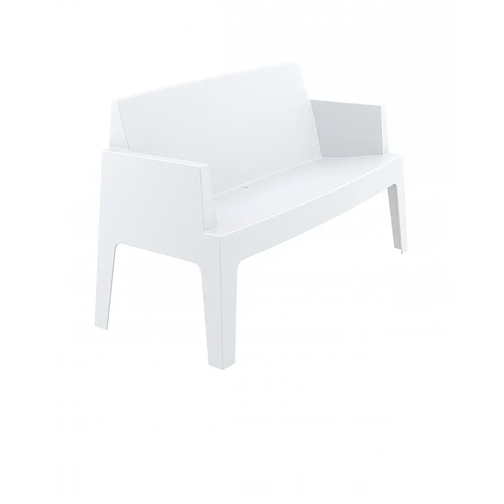 Box/D Sofa White PL - Πολυπροπυλένιο - 62x138x80 cm