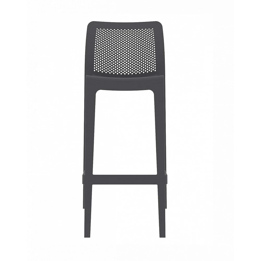 Lisa/S Resin Barstool Anthracite - Πολυπροπυλένιο - 49x51x104 cm