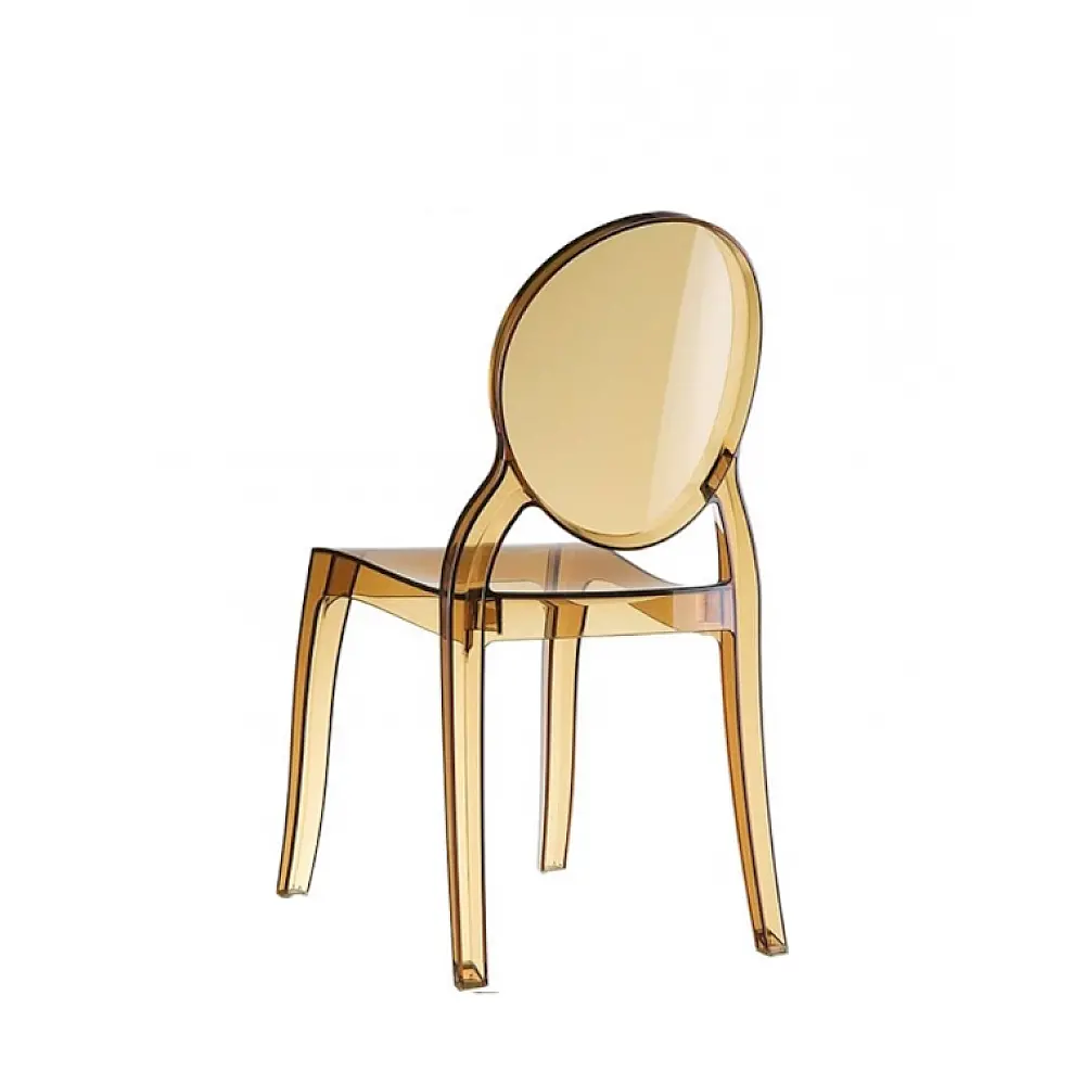 Elizabeth Chair Clear Gold Polycarbonate - Πολυκαρμπονικό - 50x47x90 cm