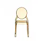 Elizabeth Chair Clear Gold Polycarbonate - Πολυκαρμπονικό - 50x47x90 cm