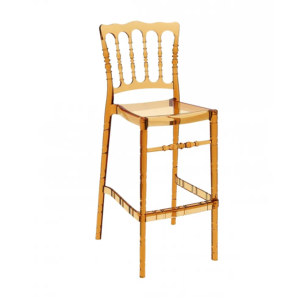 Opera/S Barstool Transparent Gold - Πολυκαρμπονικό - 52x48x113 cm