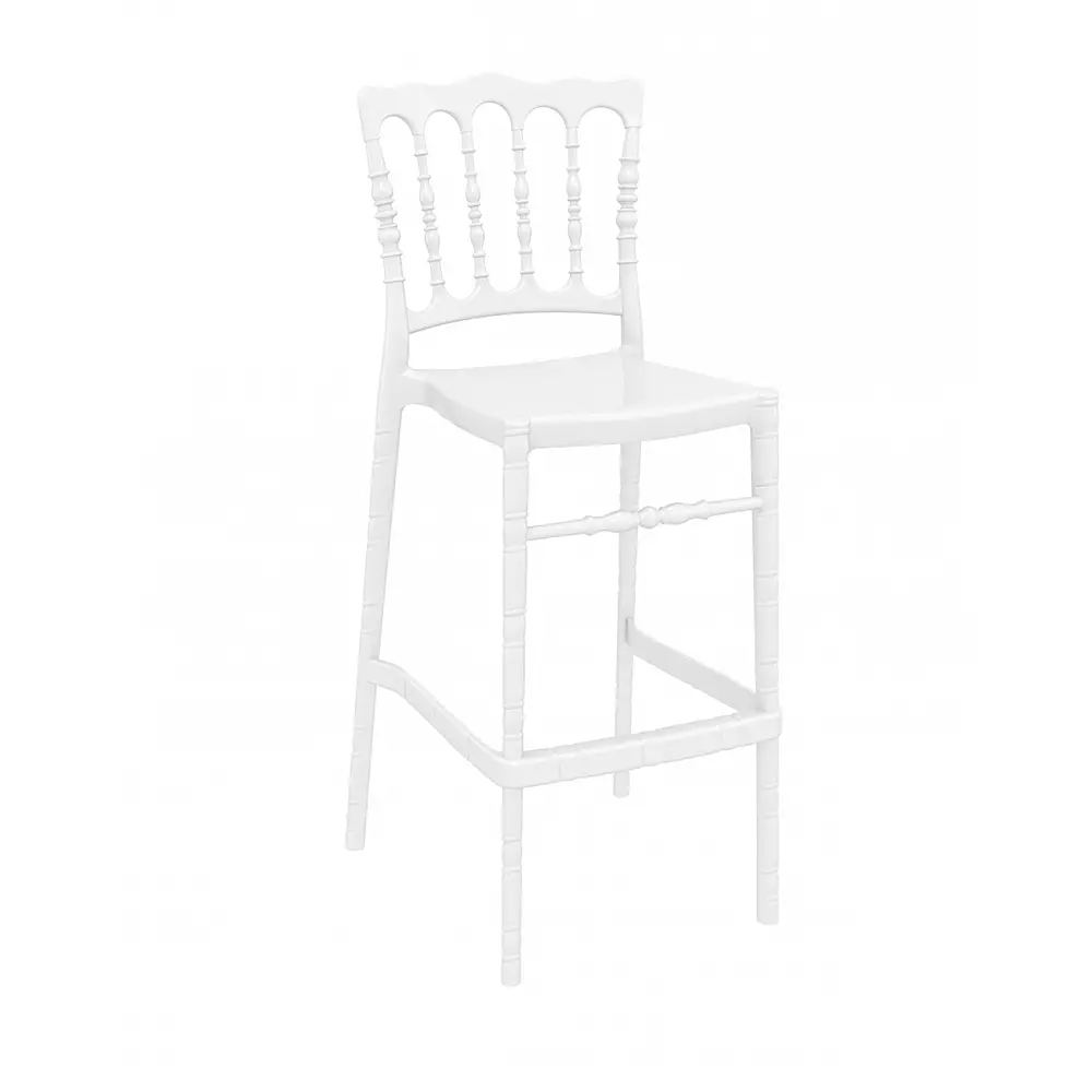 Opera/S Barstool Glossy White - Πολυκαρμπονικό - 52x48x113 cm