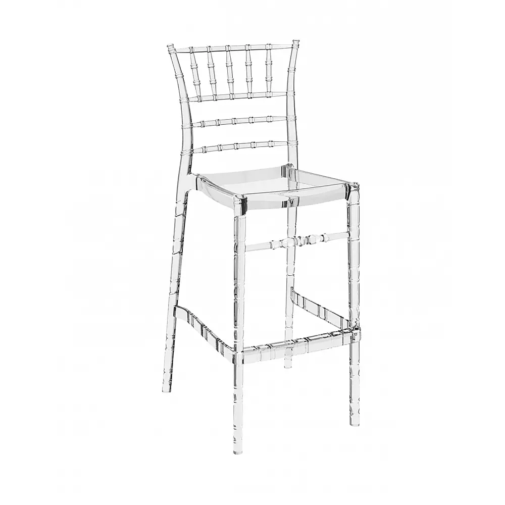 Chiavari/ST-S Barstool Clear - Πολυκαρμπονικό - 52x48x113 cm
