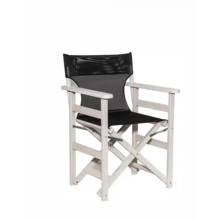 Armchair Hydra* Wood Director White