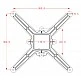 Corno, Table-Base Black - Αλουμίνιο - 68x68x72 cm Corno, Table-Base Black - Αλουμίνιο - 68x68x72 cm