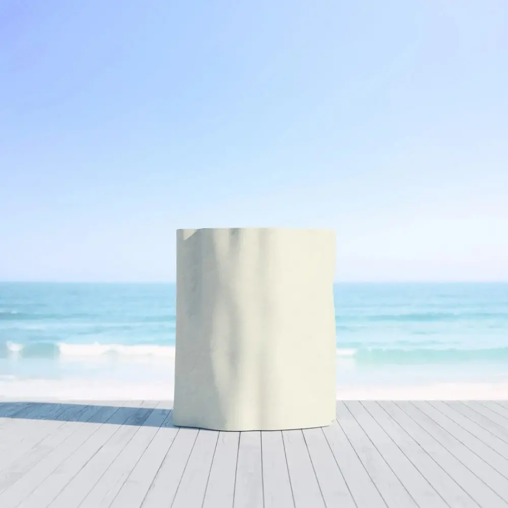 Daintree/T-51x51xh.56cm Side Table Bone Concrete - Αλουμίνιο - 51x51x56 cm