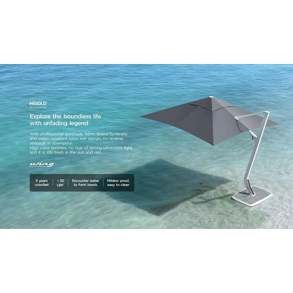 Wing/C-3x3m Corner Umbrella (90020011) - Αλουμίνιο - 300x300x276.5 cm