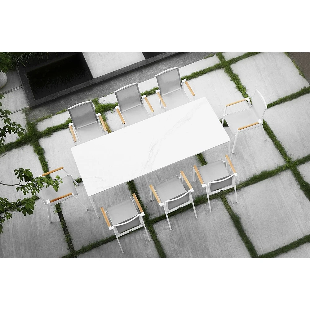 Aspen/T-180x90xh.75cm Table White - Αλουμίνιο - 180x90x75 cm Aspen/T-180x90xh.75cm Table White - Αλουμίνιο - 180x90x75 cm