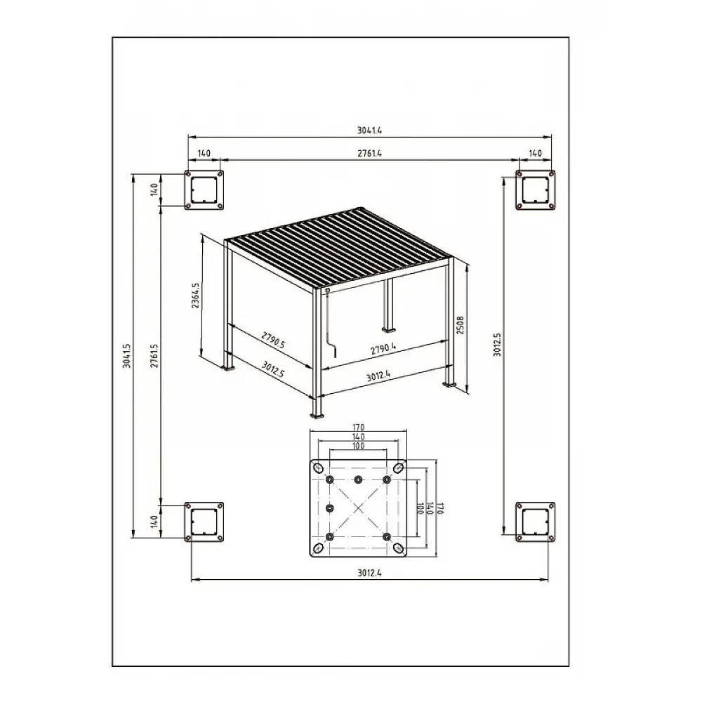 Pergola/LV 3x3m Pergola/LV 3x3m