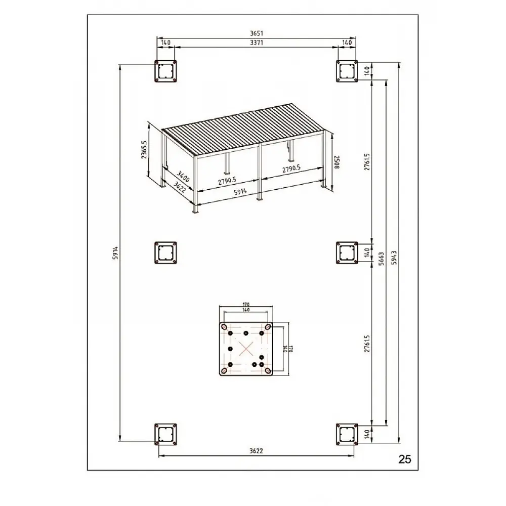 Pergola/LV 3x6m Pergola/LV 3x6m