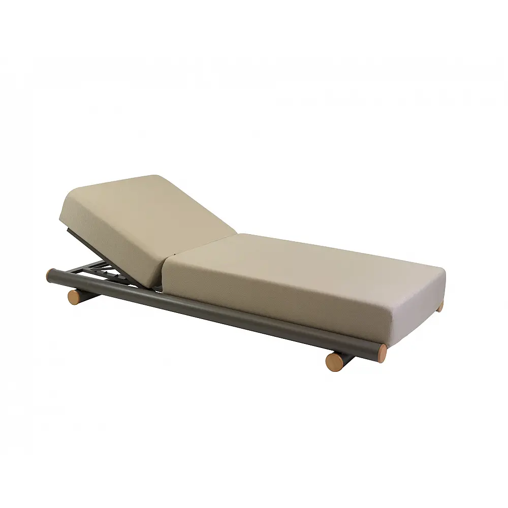 Cayenne/Taupe Aluminum Sun-Lounger - Αλουμίνιο - 200x92.5x35 cm