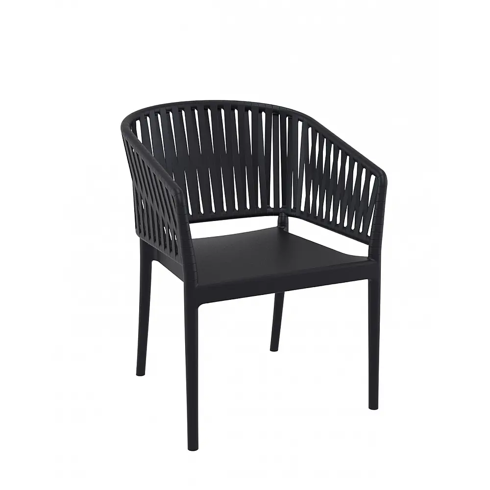 Portofino/P Armchair Black - Πολυπροπυλένιο - 58x58x80 cm